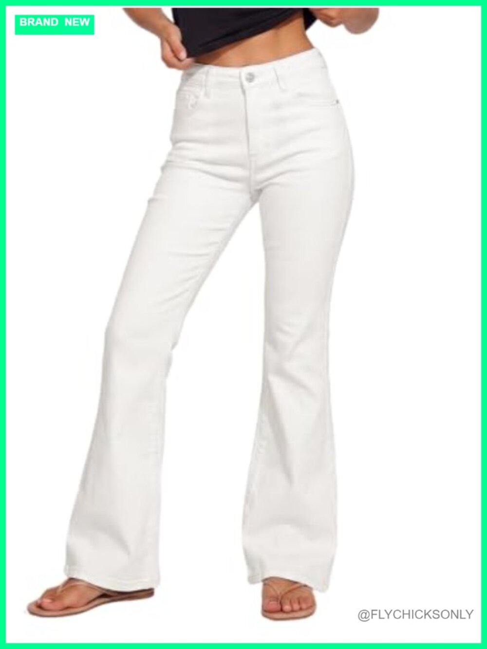 High Waisted Flare Jeans Stretchy Bell Bottom Bootcut Denim Pants Y2K